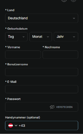 Registrieren Registrieren Sie sich in nur 3 einfachen Schritten bei Tipico Casino Österreich
