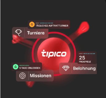 Ihr Glück wartet Drücken Sie den roten t-Button, lösen Sie spannende Missionen und holen Sie sich täglich Freispiele bei Tipico Online Casino - Ihr Glück wartet